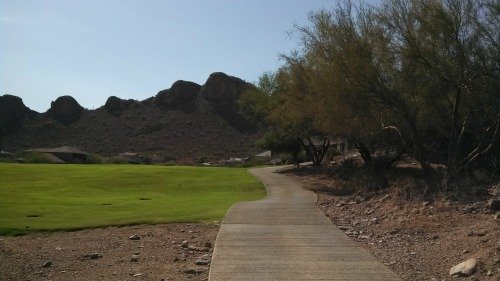 Hiking in Arizona sidewalk